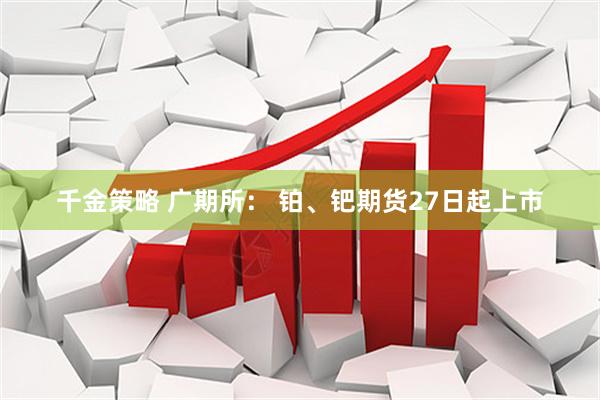 千金策略 广期所： 铂、钯期货27日起上市